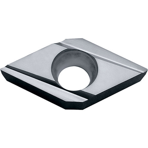 DCGT 32505 E-J TN60, 0.0079″ Corner Radius, 5/32″ Thick, 3/8″ Inscribed Circle, TiCN/NbC, Diamond, Turning Indexable Insert - Exact Industrial Supply