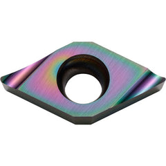 DCGT 3251 A3 PDL010, 1/64″ Corner Radius, 5/32″ Thick, 3/8″ Inscribed Circle, C, 55 Degree Diamond, Turning Indexable Insert