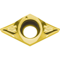 DCGT 21502 SKS PV730, 0.004″ Corner Radius, 3/32″ Thick, 1/4″ Inscribed Circle, TiAlN/TiN, 55 Degree Diamond, Turning Indexable Insert