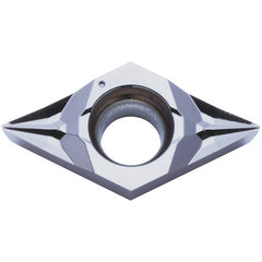 DCGT 21505 MFP-SK PR1225, 0.0079″ Corner Radius, 3/32″ Thick, 1/4″ Inscribed Circle, MEGACOAT, Diamond, Turning Indexable Insert - Exact Industrial Supply
