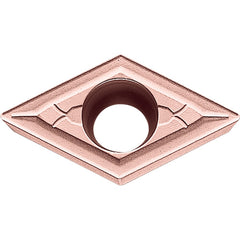 DCMT 2151 GK CA320, 1/64″ Corner Radius, 3/32″ Thick, 1/4″ Inscribed Circle, TiCnulll2O3/Ti, Diamond, Turning Indexable Insert - Exact Industrial Supply