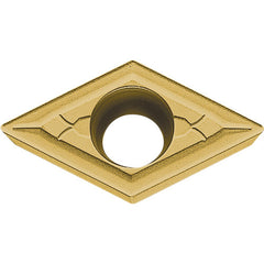 DCMT 21505 GK CCX, 0.008″ Corner Radius, 3/32″ Thick, 1/4″ Inscribed Circle,  TiCl2O3/Tin, 55 Degree Diamond, Turning Indexable Insert