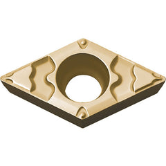 DCMT 21505 GP PV710, 0.008″ Corner Radius, 3/32″ Thick, 1/4″ Inscribed Circle, TiCN (MEGACOAT NANO), 55 Degree Diamond, Turning Indexable Insert