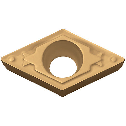 DCMT 21505 HQ CA5525, 0.0079″ Corner Radius, 3/32″ Thick, 1/4″ Inscribed Circle, TiCnulll2O3/TiN, Diamond, Turning Indexable Insert - Exact Industrial Supply