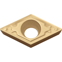 DCMT 2151 HQ CA025P, 1/64″ Corner Radius, 3/32″ Thick, 1/4″ Inscribed Circle, TiCl2O3/TiN, 55 Degree Diamond, Turning Indexable Insert