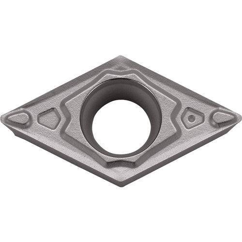 DCMT 21505 MQ PR015S, 0.008″ Corner Radius, 3/32″ Thick, 1/4″ Inscribed Circle, MEGACOAT HARD, 55 Degree Diamond, Turning Indexable Insert