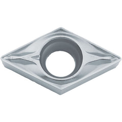 DCMX 3251 WP TN620, 1/64″ Corner Radius, 5/32″ Thick, 3/8″ Inscribed Circle, TiCN, Diamond, Turning Indexable Insert - Exact Industrial Supply