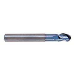 1/2" Dia. - 3" OAL - TiCN CBD-Ball Nose HP End Mill-3 FL - USA Tool & Supply