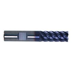 1/4" Dia. - 3/4" LOC - 2-1/2" OAL - .030 Radius 6 FL Carbide S/E HP End Mill-TiAlN-x - USA Tool & Supply
