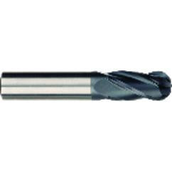 5/8 x 5/8 x 1-1/2 x 3-1/2 OAL 4 Flute Ball Nose Carbide End Mill - Shank-AlCrN Coated - USA Tool & Supply