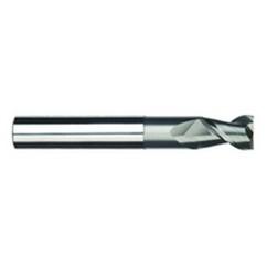 3/8" Dia. - 1/2" LOC - 2-1/2" OAL - 3 FL Carbide S/E HP End Mill-Uncoated - USA Tool & Supply