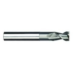 3/8" Dia. - 1/2" LOC - 2-1/2" OAL - 3 FL Carbide S/E HP End Mill-Uncoated - USA Tool & Supply
