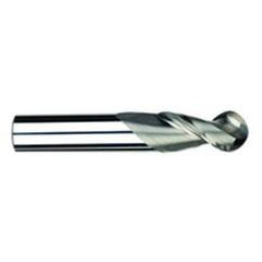 3/8" Dia. - 2-1/2" OAL - Uncoat CBD-Ball End HP End Mill-2 FL - USA Tool & Supply