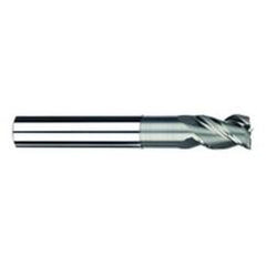 3/8" Dia. - 1/2" LOC - 4" OAL - 3 FL Carbide S/E HP End Mill-Uncoated - USA Tool & Supply