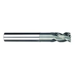 3/8" Dia. - 1/2" LOC - 3" OAL - 3 FL Carbide S/E HP End Mill-Uncoated - USA Tool & Supply