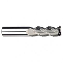 1/2" Dia. - 5/8" LOC - 3" OAL - 3 FL Carbide S/E HP End Mill-Uncoated - USA Tool & Supply