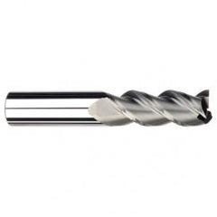 1/4" Dia. - 3/4" LOC - 2-1/2" OAL - 3 FL Carbide S/E HP End Mill-Uncoated - USA Tool & Supply