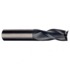 1/4 Dia. x 2-1/2 Overall Length 3-Flute Square End Solid Carbide SE End Mill-Round Shank-Center Cut-AlTiN - USA Tool & Supply