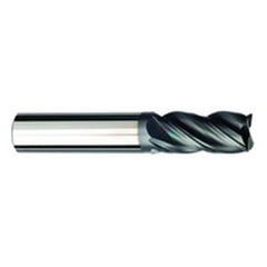 1/2 Dia. x 5 Overall Length 4-Flute .030 C/R Solid Carbide SE End Mill-Round Shank-Center Cut-AlCrN-X - USA Tool & Supply