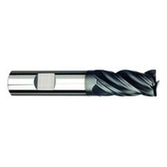 5/8" Dia. - 1-1/4" LOC - 3-1/2" OAL - .030 Radius 4 FL Carbide S/E HP End Mill-AlTiNx - USA Tool & Supply