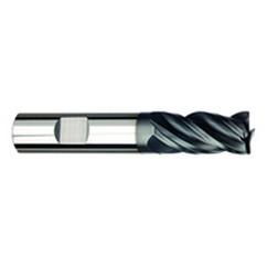 3/4" Dia. - 1-1/2" LOC - 4" OAL - .125 Radius 4 FL Carbide S/E HP End Mill-AlTiNx - USA Tool & Supply