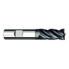 1/2" Dia. - 1-1/4" LOC - 3" OAL - 4 FL Carbide S/E HP End Mill-AlTiNx - USA Tool & Supply