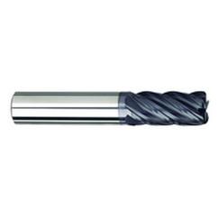 1/2" Dia. - 1-1/4" LOC - 3" OAL - .030 Radius 5 FL Carbide S/E HP End Mill-AlTiNX - USA Tool & Supply