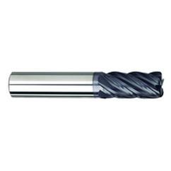 3/4" Dia. - 1-1/2" LOC - 4" OAL - .060 Radius 5 FL Carbide S/E HP End Mill-TiAlN - USA Tool & Supply