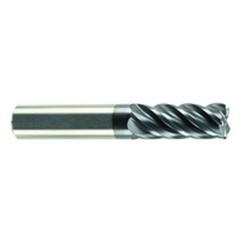 1/4" Dia. - 3/8" LOC - 2" OAL - 5 FL Carbide S/E HP End Mill-AlCrN-X - USA Tool & Supply