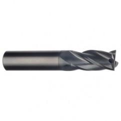 5/16 Dia. x 4 Overall Length 4-Flute Square End Solid Carbide SE End Mill-Round Shank-Center Cut-Uncoated - USA Tool & Supply