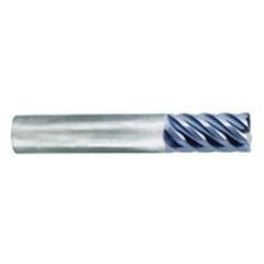 5/8" Dia. - 1-1/4" LOC - 3-1/2" OAL - .030 Radius 6 FL Carbide S/E HP End Mill-nACo - USA Tool & Supply