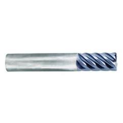 1/2" Dia. - 1" LOC - 3" OAL - .025 Radius 6 FL Carbide S/E HP End Mill-nACo - USA Tool & Supply