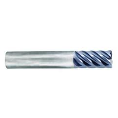1" Dia. - 1-1/2" LOC - 4" OAL - .035 Radius 6 FL Carbide S/E HP End Mill-nACo - USA Tool & Supply