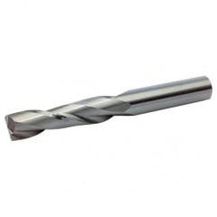 0.3mm Dia. x 45mm Overall Length 2-Flute Square End Solid Carbide SE End Mill-Round Shank-Center Cutting-WXL - USA Tool & Supply