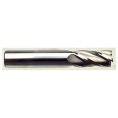 10mm Dia. x 70mm Overall Length 4-Flute Square End Solid Carbide SE End Mill-Round Shank-Center Cut-TiN - USA Tool & Supply