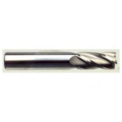 20mm Dia. x 100mm Overall Length 4-Flute Square End Solid Carbide SE End Mill-Round Shank-Center Cut-TiN - USA Tool & Supply