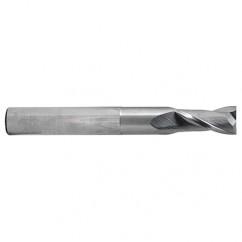 1/2 Dia. x 4 Overall Length 2-Flute Square End Solid Carbide SE End Mill-Round Shank-Center Cut-TiN - USA Tool & Supply