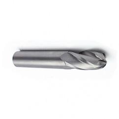 7mm Dia. - 63mm OAL - Ball Nose SE AlTiN Carbide End Mill - 4 FL - USA Tool & Supply