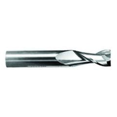 1/4" Dia. - 1-1/8" LOC - 3" OAL - .010 Radius 2 FL Carbide S/E HP End Mill-Uncoated - USA Tool & Supply