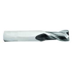 1/4 Dia. x 2-1/2 Overall Length 2-Flute .030 C/R Solid Carbide SE End Mill-Round Shank-Center Cut-AlTiN - USA Tool & Supply