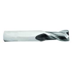 1/4 Dia. x 2-1/2 Overall Length 2-Flute .020 C/R Solid Carbide SE End Mill-Round Shank-Center Cut-Uncoated - USA Tool & Supply