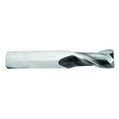 1 Dia. x 4 Overall Length 2-Flute .030 C/R Solid Carbide SE End Mill-Round Shank-Center Cut-TiN - USA Tool & Supply