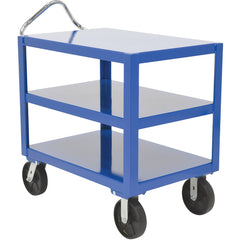 Heavy Duty Ergo Handle Cart 3Shelf 34 × 72 - Exact Industrial Supply