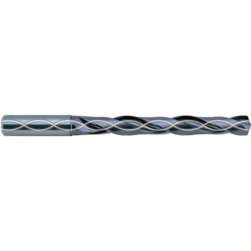 U Dia. x 10 mm Shank × 61 mm Flute Length × 103 mm OAL, 5xD, 140°, TiAlN, 2 Flute, External Coolant, Straight Solid Carbide Drill - Exact Industrial Supply
