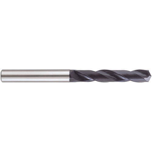 13.6 mm Dia. × 14 mm Shank × 60 mm Flute Length × 107 mm OAL, 3xD, 140°, TiAlN, 2 Flute, External Coolant, Straight Solid Carbide Drill