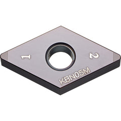 DNGA 431 MEP KBN05M, 1/64″ Corner Radius, 3/16″ Thick, 1/2″ Inscribed Circle, MEGACOAT, Diamond, Turning Indexable Insert - Exact Industrial Supply