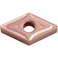 DNMG 442 GC CA320, 1/32″ Corner Radius, 1/4″ Thick, 1/2″ Inscribed Circle, TiCnulll2O3/Ti, Diamond, Turning Indexable Insert - Exact Industrial Supply