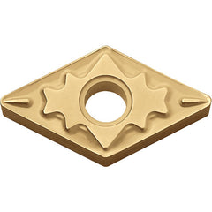 DNMG 3305 HQ CA515, 0.008″ Corner Radius, 3/16″ Thick, 3/8″ Inscribed Circle, TiCl2O3/TiN, 55 Degree Diamond, Turning Indexable Insert