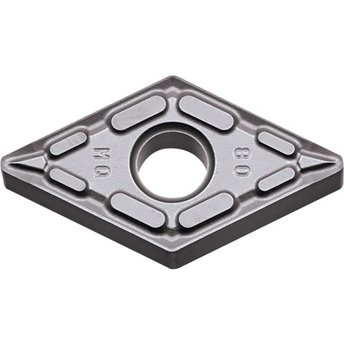 DNMG 432 MQ PR005S, 1/32″ Corner Radius, 3/16″ Thick, 1/2″ Inscribed Circle, MEGACOAT HARD, Diamond, Turning Indexable Insert - Exact Industrial Supply