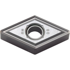 DNMG 432 MU PR005S, 1/32″ Corner Radius, 3/16″ Thick, 1/2″ Inscribed Circle, MEGACOAT HARD, Diamond, Turning Indexable Insert - Exact Industrial Supply